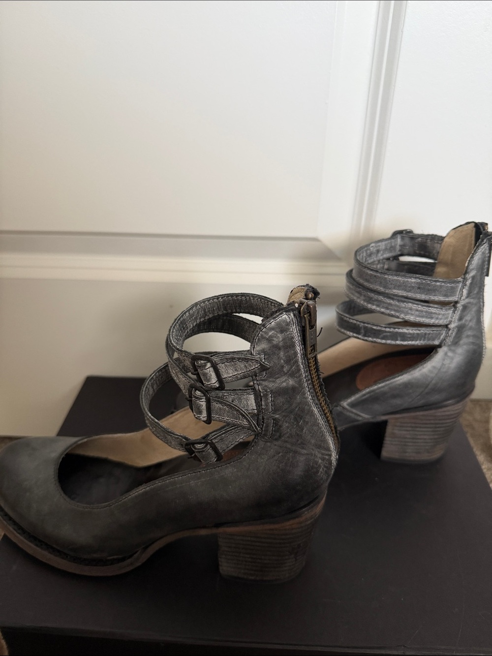 Freebird Randi Women's Leather Mary Jane Heels with Ankle Straps - Picture 4 of 9